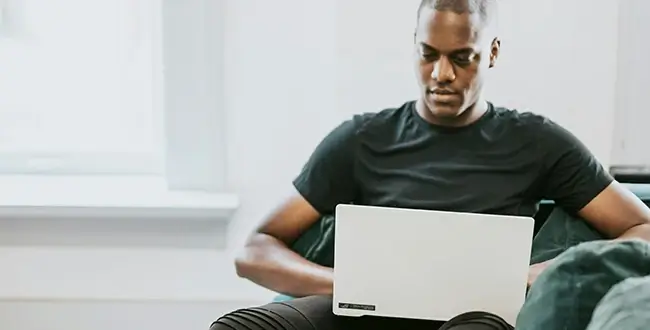 Man using laptop